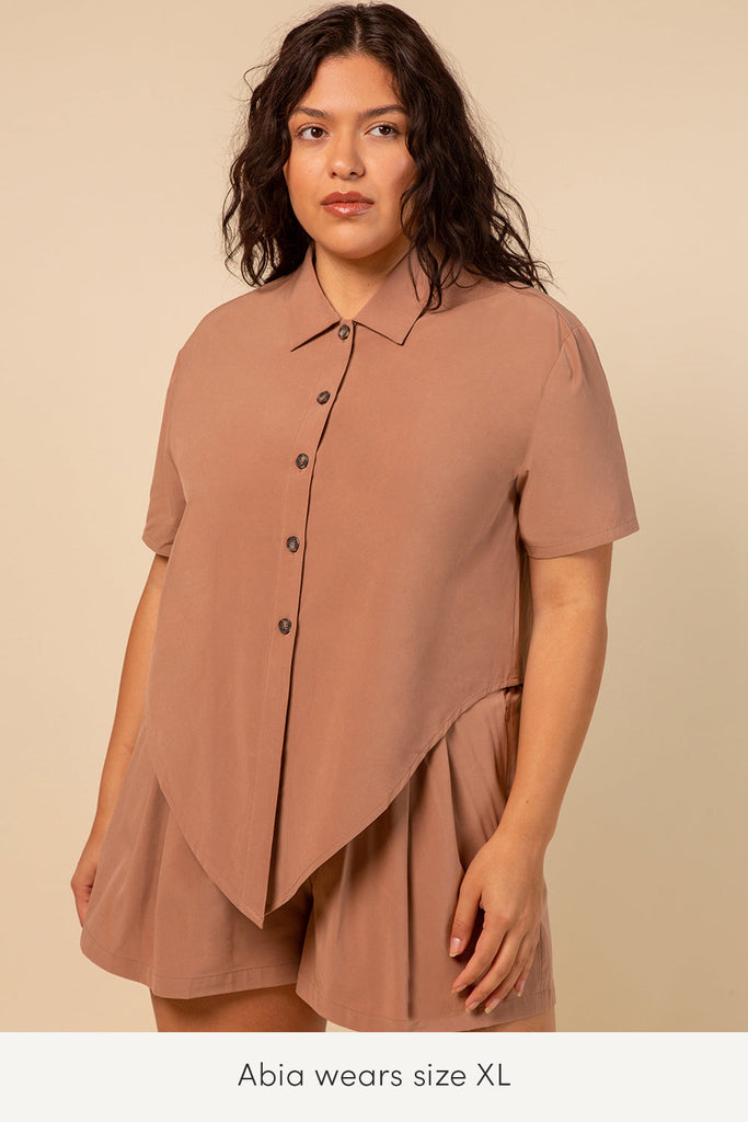 xl travel top for women in rose water