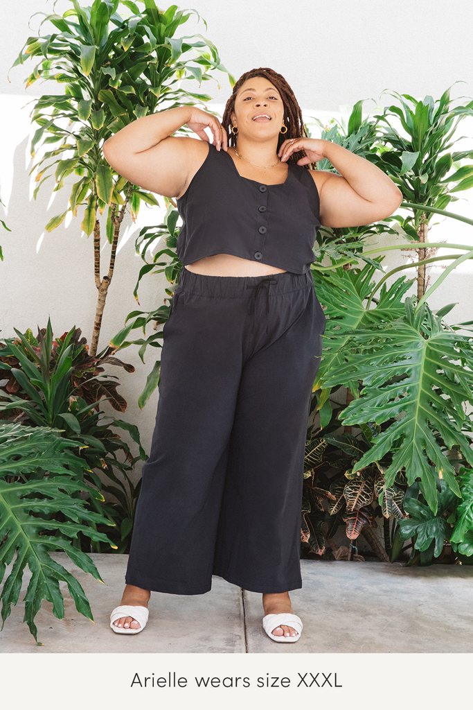 used black cruiser pant and top from wayre