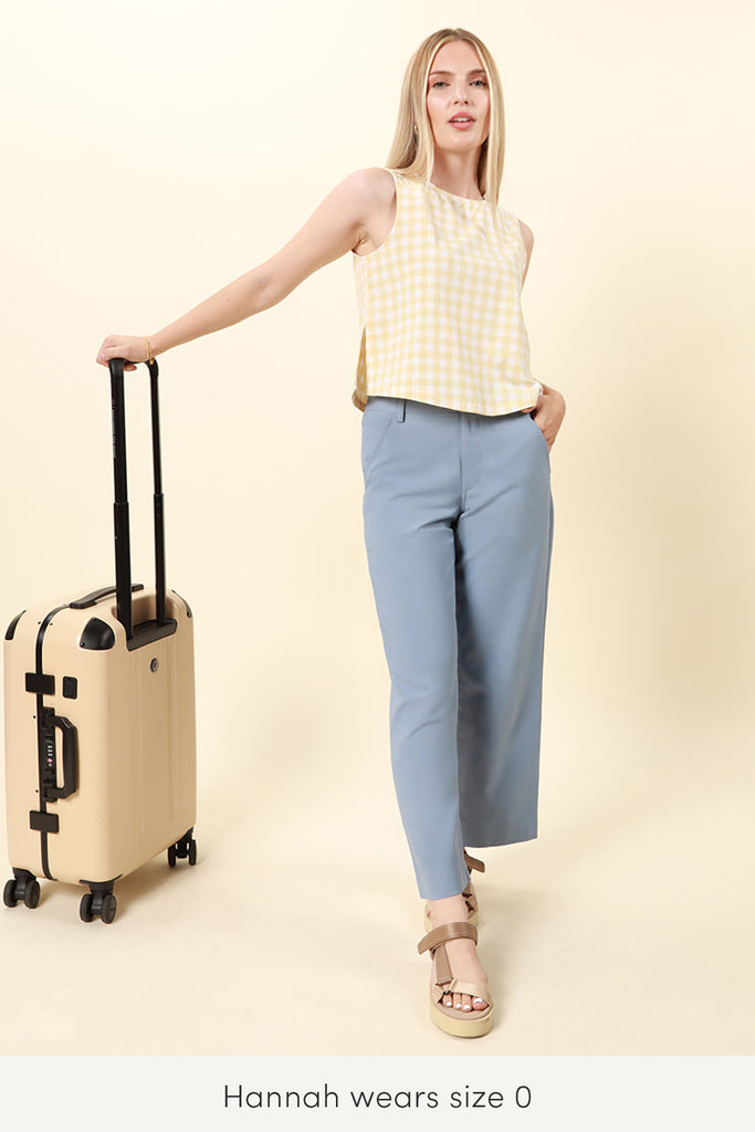 Travel trousers from wayre in jean