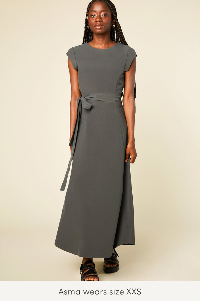 black sand reversible wrap dress for women