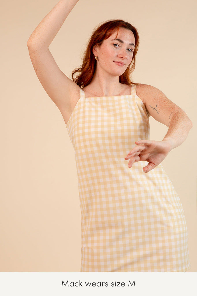 medium size travel summer dress with pockets and adjustable straps